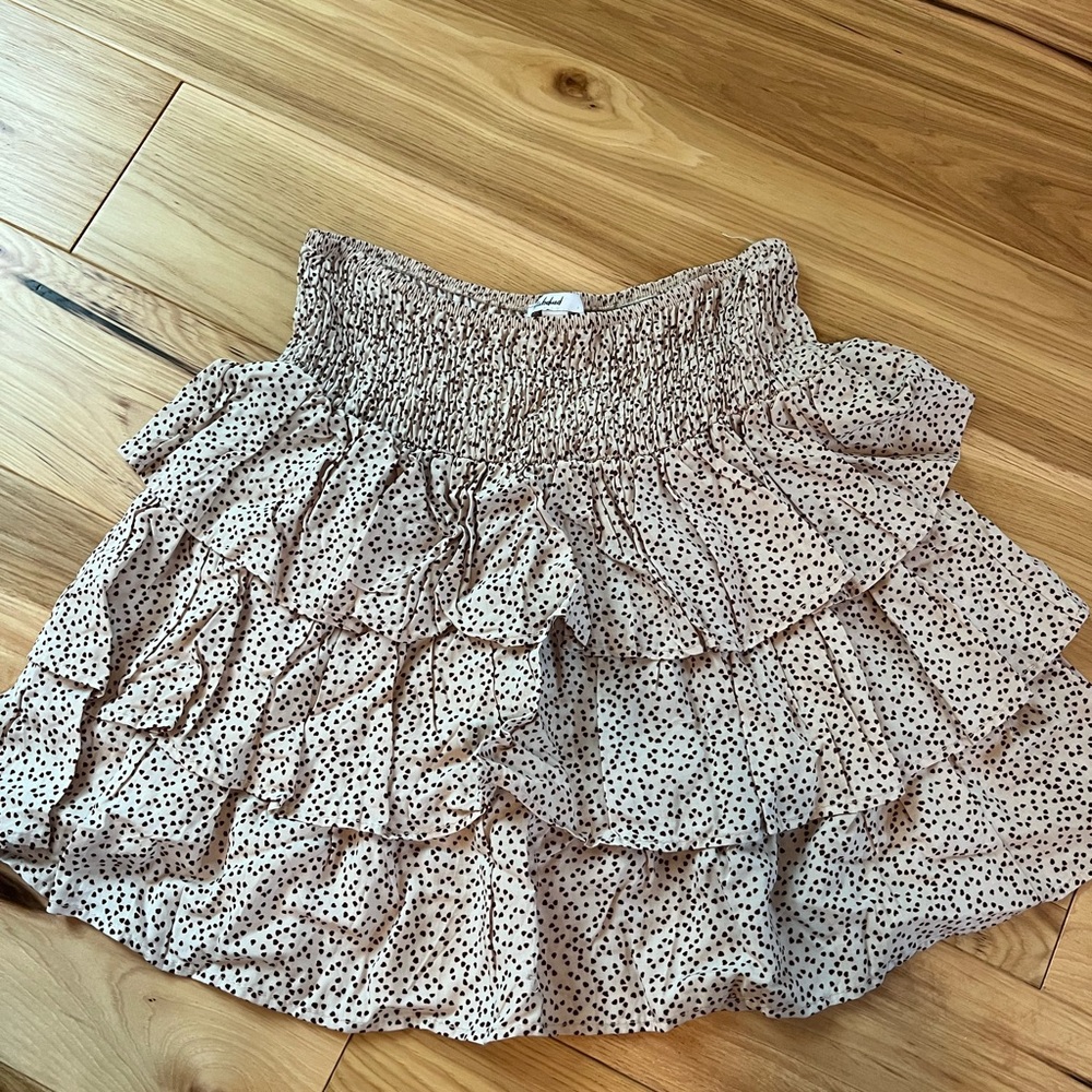 Brown Tiered Skirt